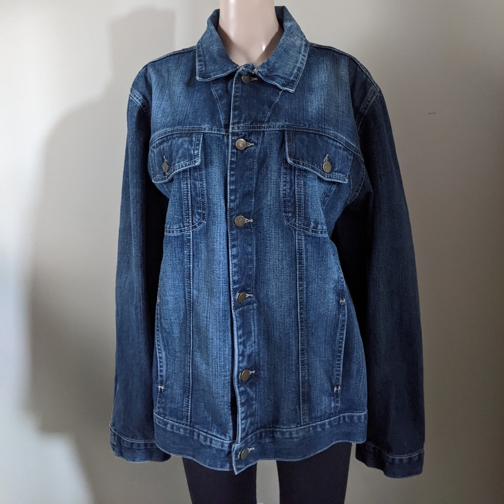 Vintage Tommy Hilfiger Red Label Premium denim jacket, women's XL